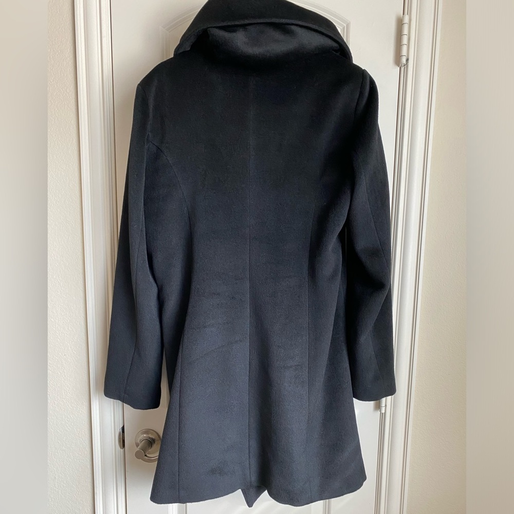 Cole Haan Wool Blend Coat Size 14 in Black - Picture 2 of 10